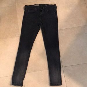Black super skinny ankle jeans